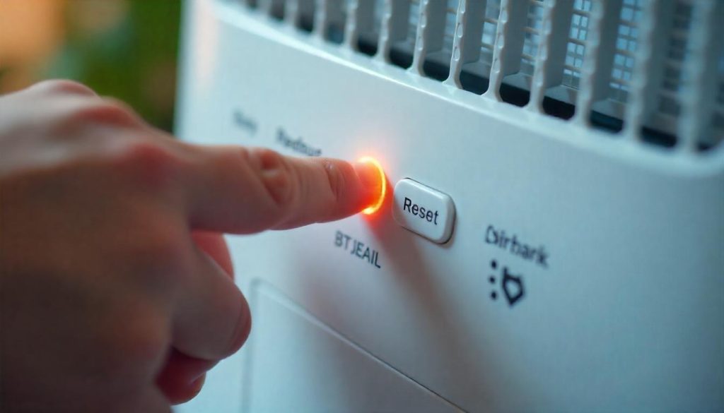 Pressing the Shark reset button