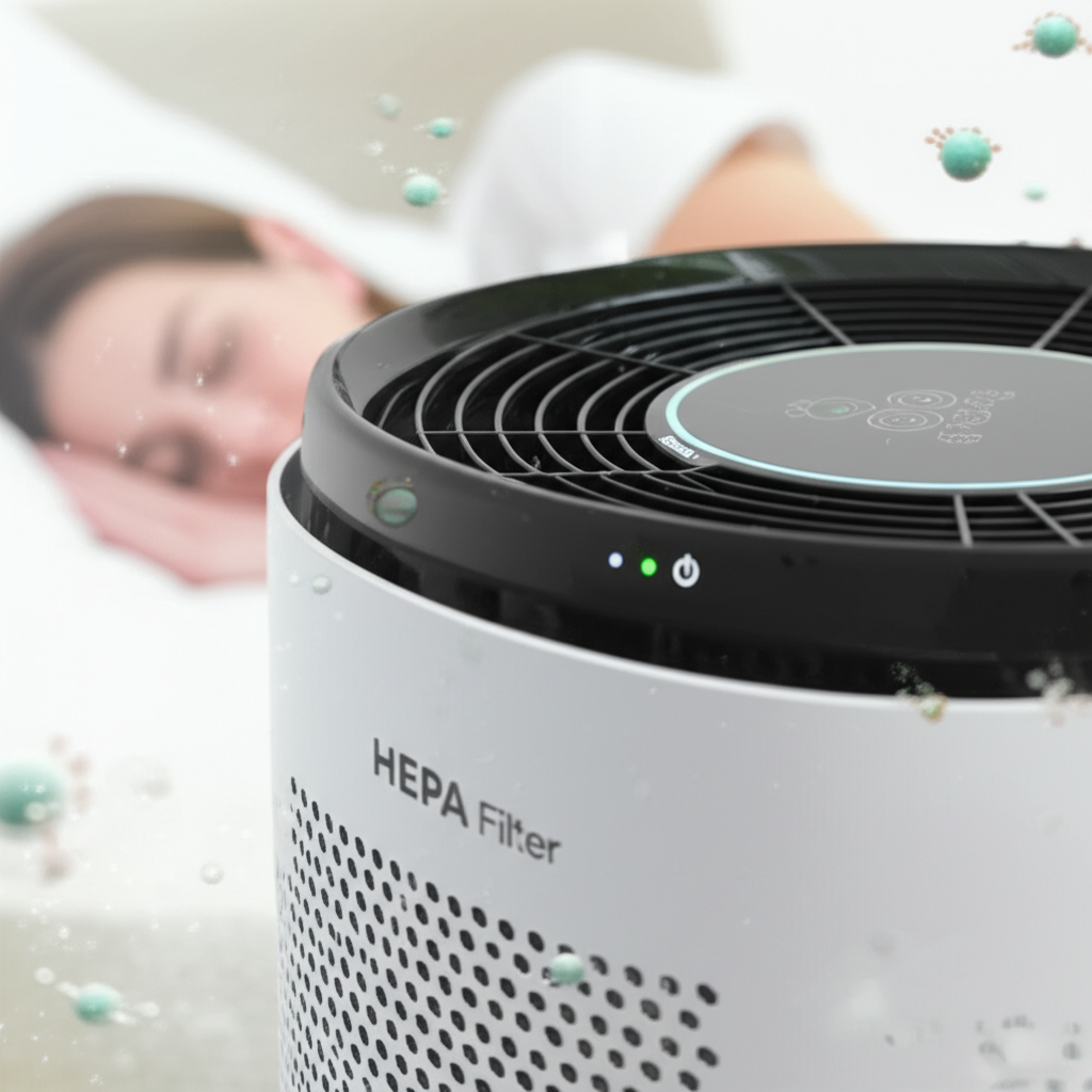 Generate a high-quality, relevant image prompt for an article about: Are Air Purifier Good For Aller