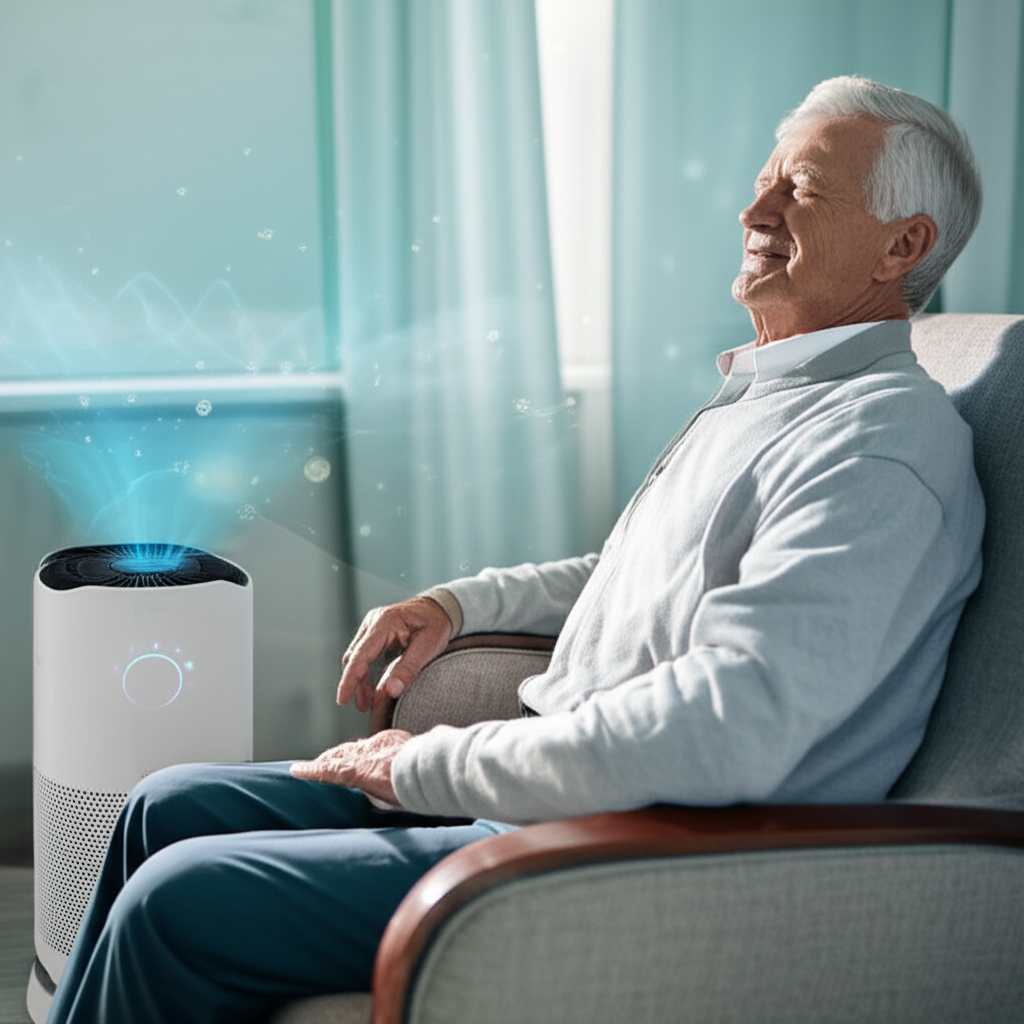 Generate a high-quality, relevant image prompt for an article about: Are Air Purifier Good For COPD?