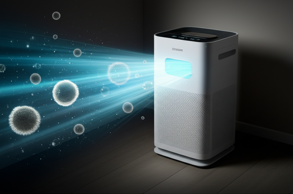 Generate a high-quality, relevant image prompt for an article about: Are Air Purifier Good For Mold?