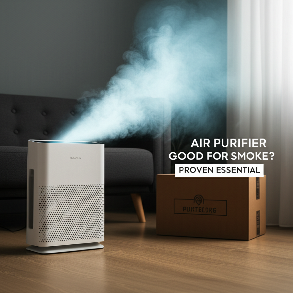 Generate a high-quality, relevant image prompt for an article about: Are Air Purifier Good For Smoke