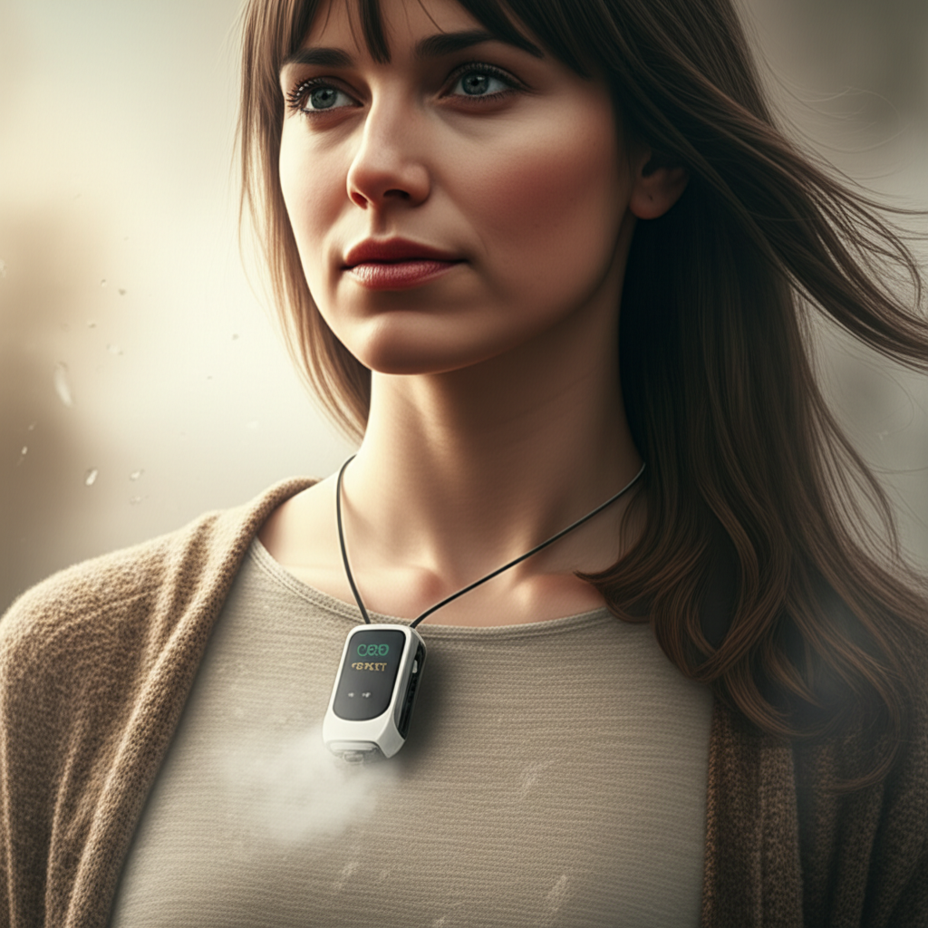 Generate a high-quality, relevant image prompt for an article about: Are Air Purifier Necklace Effec
