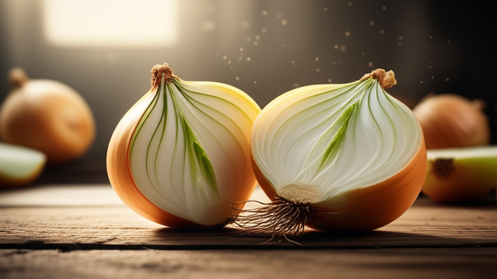 Generate a high-quality, relevant image prompt for an article about: Are Onions An Air Purifier? Gen
