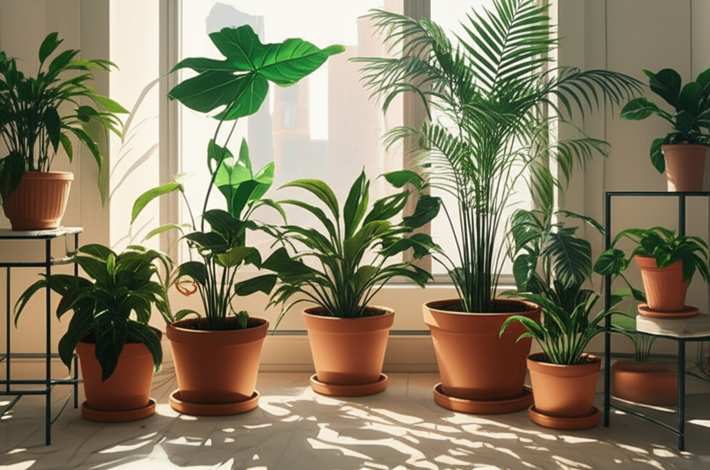 Generate a high-quality, relevant image prompt for an article about: Are Plants Air Purifier? Genius