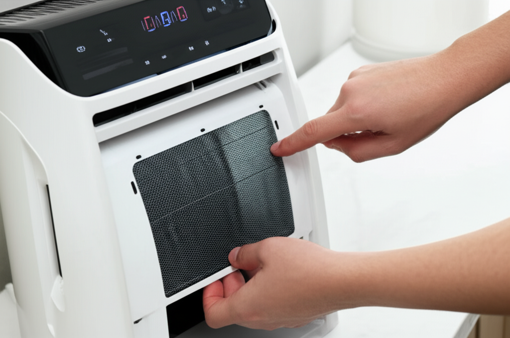 Generate a high-quality, relevant image prompt for an article about: Can Air Purifier Be Fixed? Prov
