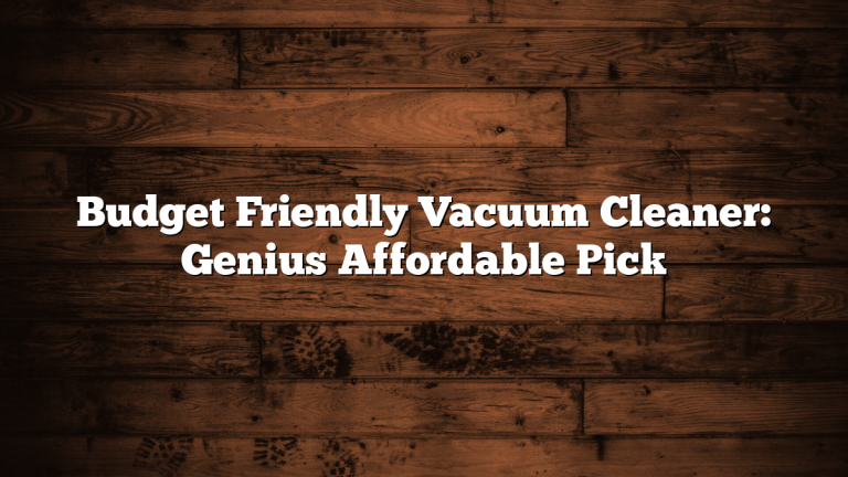 Budget Friendly Vacuum Cleaner: Genius Affordable Pick