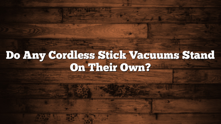 Do Any Cordless Stick Vacuums Stand On Their Own?