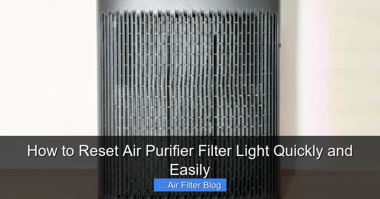 How to Reset Air Purifier Filter Light Quickly and Easily