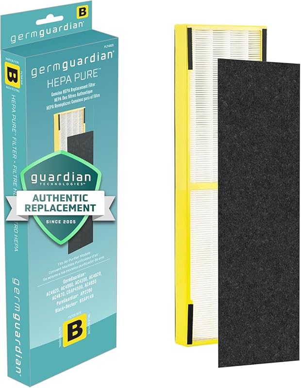 GermGuardian FLT4825 Genuine Filter B HEPA Air Purifier Filter for Smo