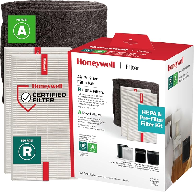 Honeywell HEPA Filter Value Kit with 2 R filters and A pre-filter roll