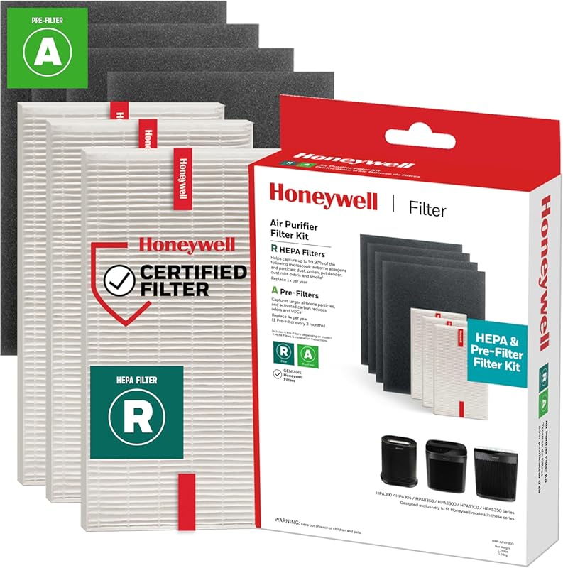 Honeywell HPA300 Series HEPA Filter Replacement Kit with 3 R Filters a
