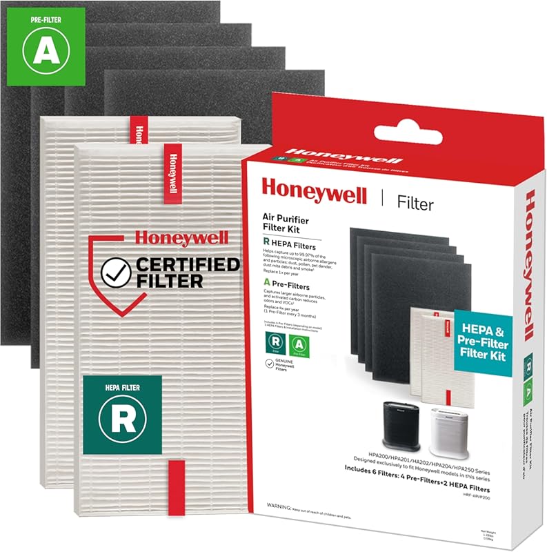 Honeywell True HEPA Filter Combo Pack for HPA200 and HPA5200 Series Ai