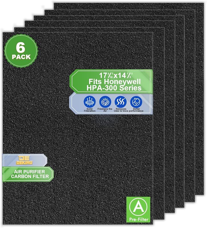 Dekiru Cut-to-Fit Activated Carbon Filter 6-Pack for Honeywell HPA300,