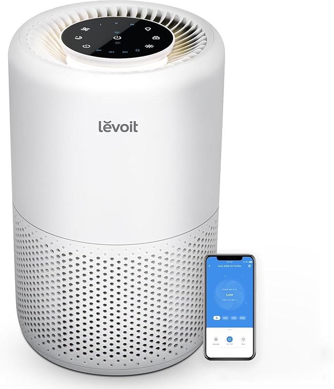 LEVOIT Core 200S-P Smart Air Purifier for Bedroom with Voice Control a