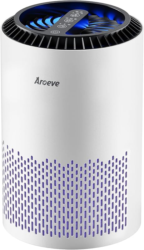 AROEVE MK01 Air Purifier for Bedroom with Sleep Mode for Smoke, Pollen