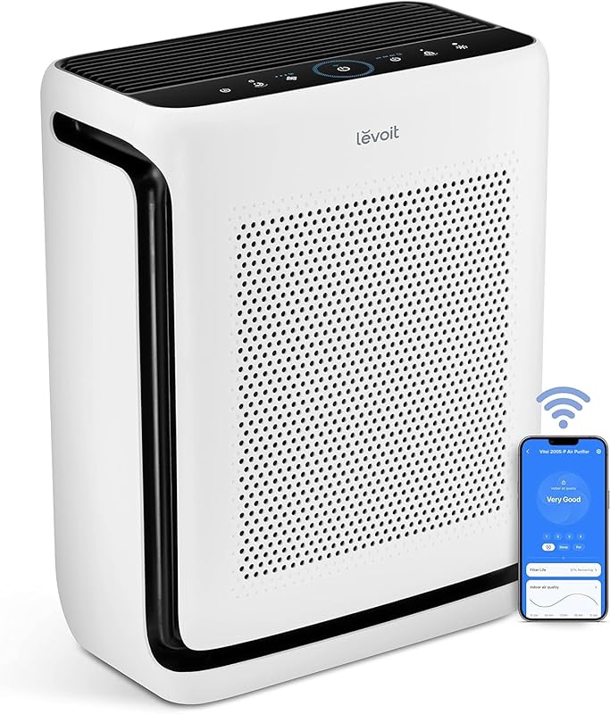 LEVOIT Vital 200S-P Air Purifier for Large Rooms, Washable Pre-Filter,