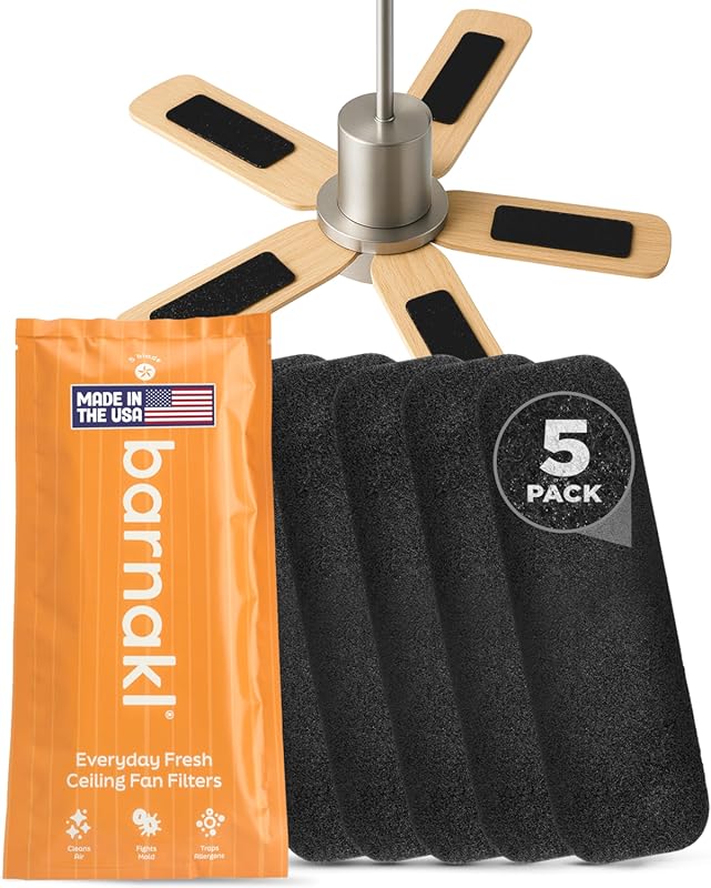 Barnakl Ceiling Fan Air Purifier Pads with Activated Coconut Carbon, U