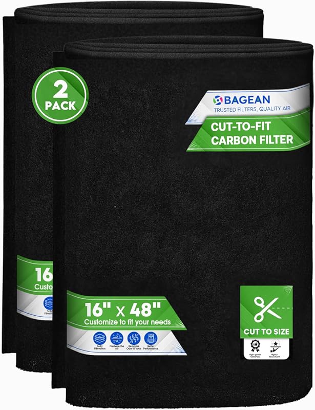Cut-to-Fit Activated Carbon Filter Sheet 16 x 48, 2-Pack for Purifiers