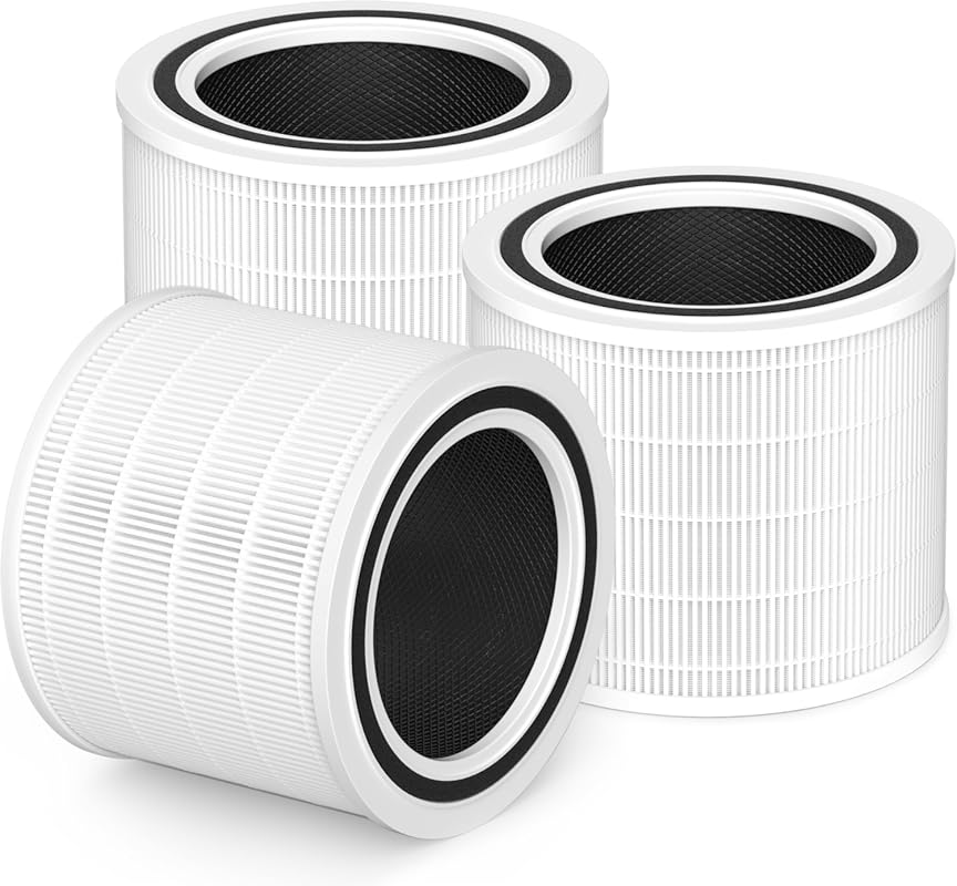 LEVOIT Core 200S-RF Replacement Filter 3-Pack with 3-in-1 Activated Ca