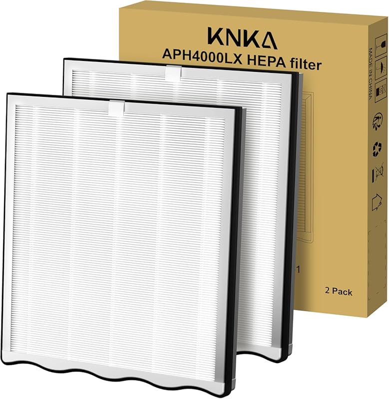 KNKA APH4000 Genuine Replacement Filter 2-pack with HEPA and activated