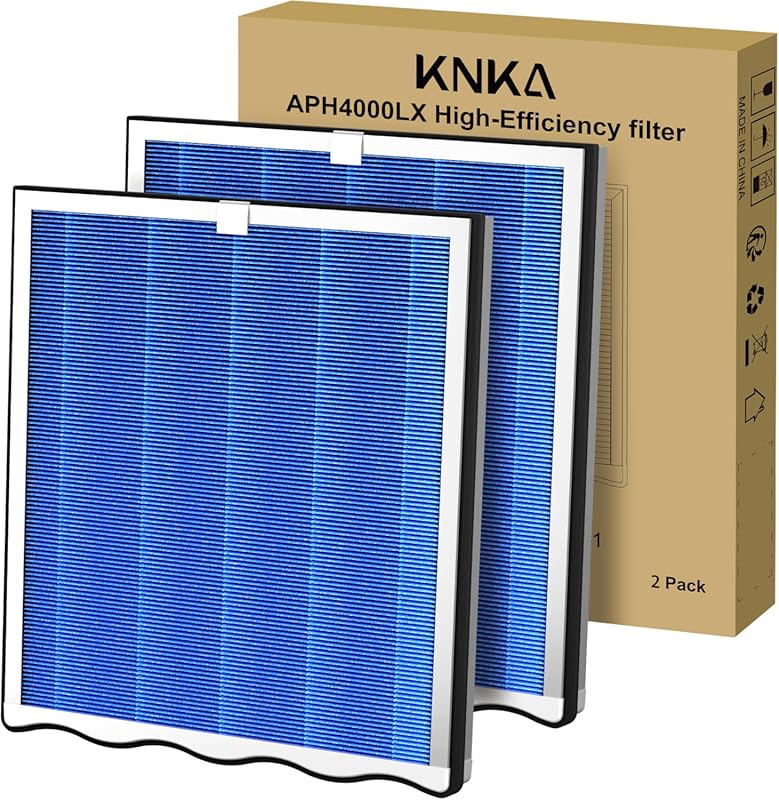 KNKA Genuine Air Purifier Replacement Filter for APH4000, 2-Pack HEPA 