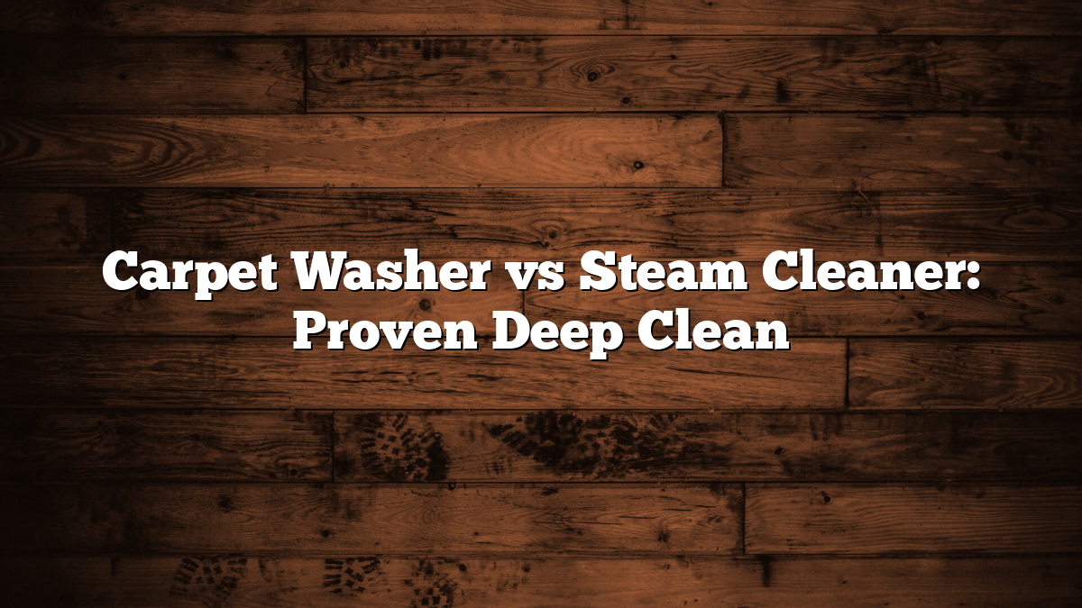 Carpet Washer vs Steam Cleaner: Proven Deep Clean - Home Hygia