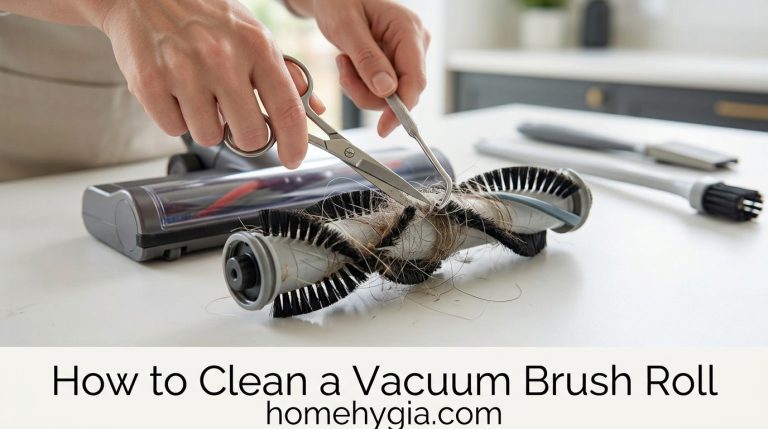 Clean living room showing a maintained vacuum cleaner and a running air purifier.