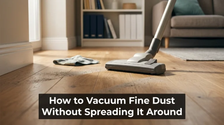 How to vacuum fine dust without sending it back into the room