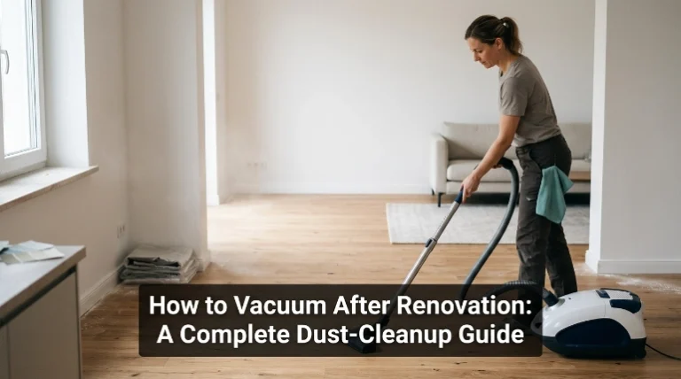 How to vacuum after renovation using a fine-dust vacuum in a newly renovated room.