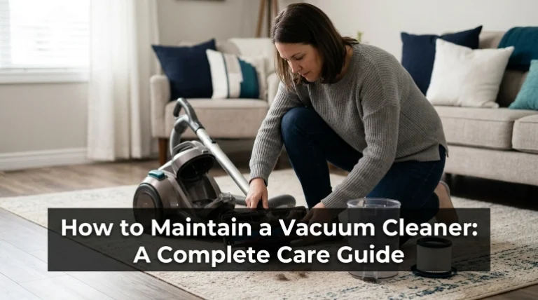 How to maintain a vacuum cleaner with filter, dustbin, hose, and brush-roll care