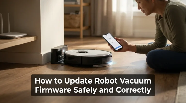 How to update robot vacuum firmware safely using the official app