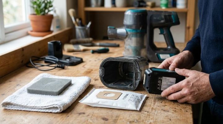 How to prepare your vacuum for long-term storage by checking filters, bags, and cordless batteries