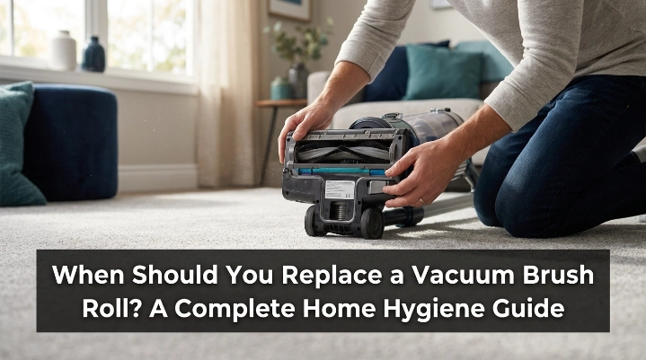 Vacuum brush roll replacement guide showing maintenance tips