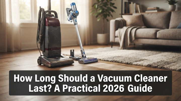 How long should a vacuum cleaner last with upright and cordless vacuums in a home