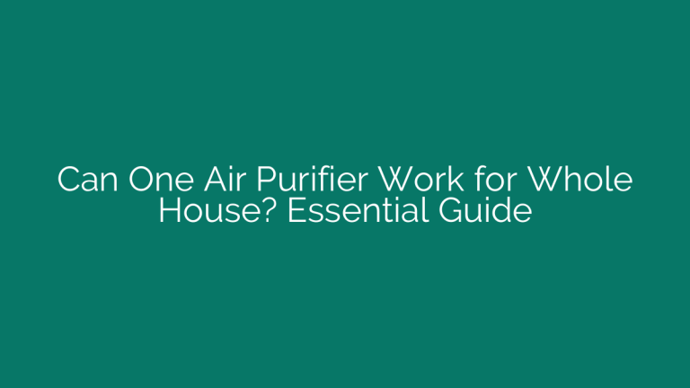 Can One Air Purifier Work for Whole House? Essential Guide