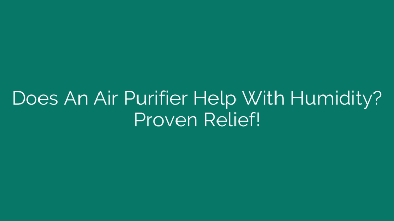 Does An Air Purifier Help With Humidity? Proven Relief!
